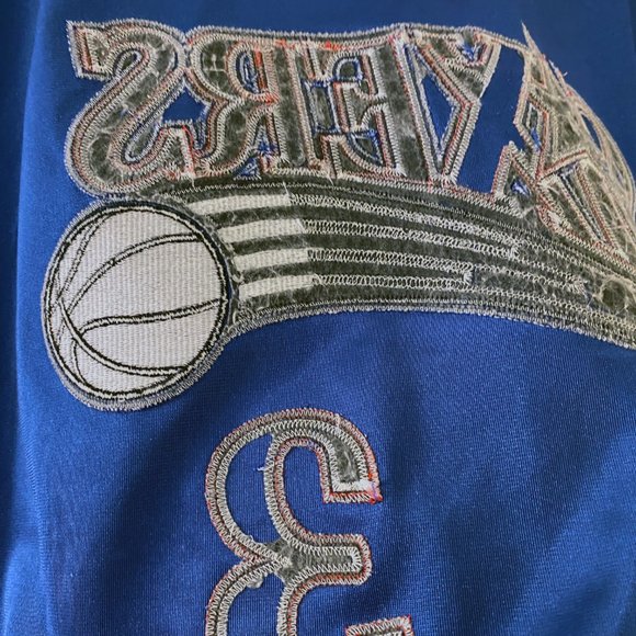 Champion - Allen Iverson Philadelphia 76ers Authentic Jersey (52) BLUE ALTERNATE - Picture 4 of 15